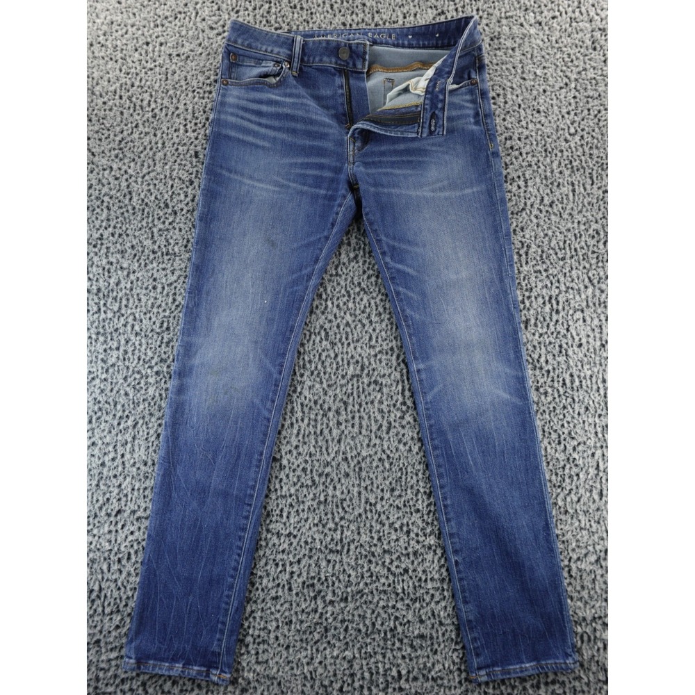 American Eagle Airflex+ Slim Straight FIt 34x34 Medium Blue Denim